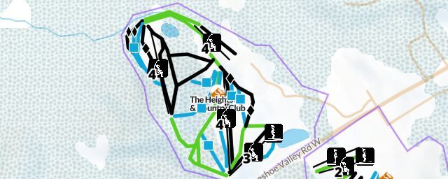 Piste map of the resort The Heights Ski & Country Club