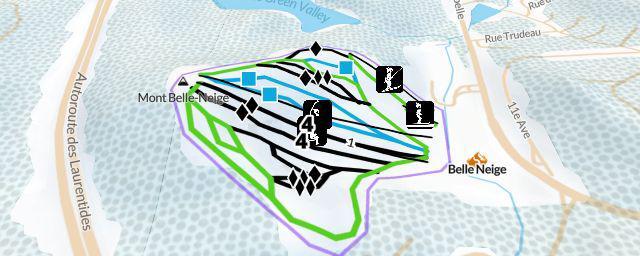 Piste map of the resort Belle Neige