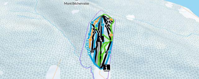 Piste map of the resort Centre de ski Mont Béchervaise