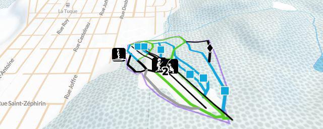 Piste map of the resort La Tuque