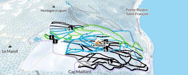 Piste map of the resort Le Massif