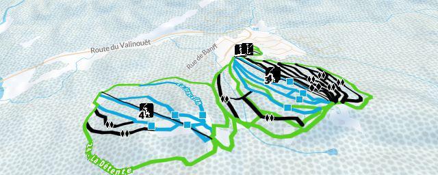 Piste map of the resort Le Valinouët