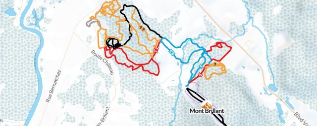 Piste map of the resort Mont Brillant