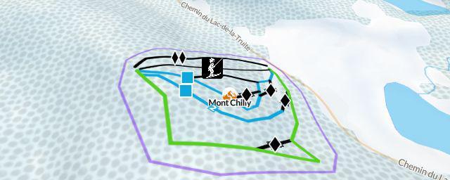 Piste map of the resort Mont Chilly