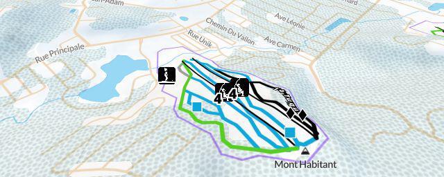 Piste map of the resort Mont Habitant