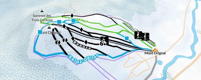 Piste map of the resort Mont Orignal