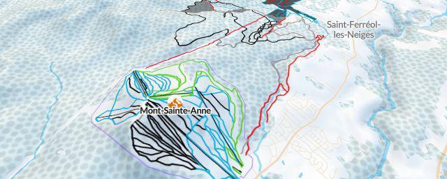 Piste map of the resort Mont-Sainte-Anne