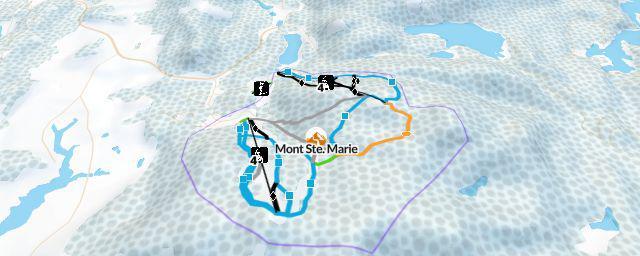 Piste map of the resort Mont Ste. Marie