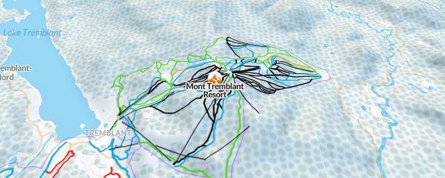 Piste map of the resort Mont Tremblant Resort