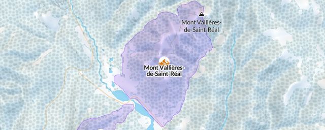 Piste map of the resort Mont Vallières-de-Saint-Réal