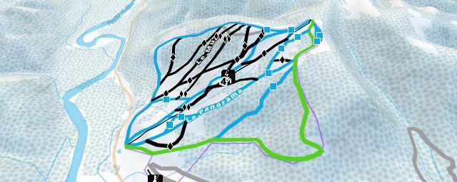 Piste map of the resort Pin Rouge