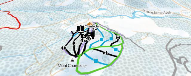 Piste map of the resort Ski Chantecler