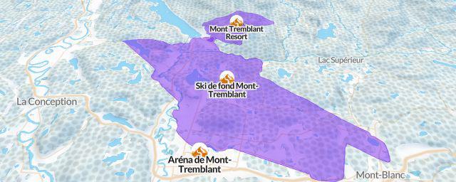 Piste map of the resort Ski de fond Mont-Tremblant