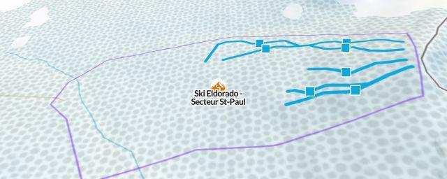 Piste map of the resort Ski Eldorado - Secteur St-Paul