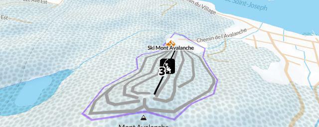 Piste map of the resort Ski Mont Avalanche