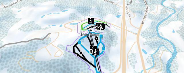 Piste map of the resort Ski Mont Gabriel