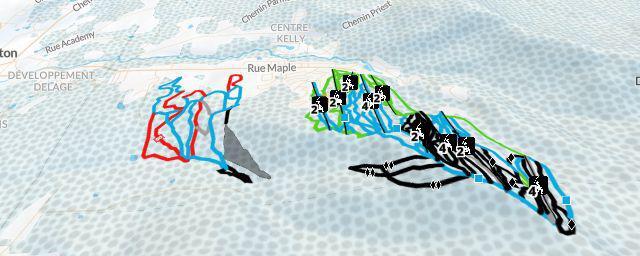 Piste map of the resort Ski Mont-Sutton