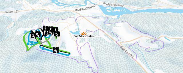 Piste map of the resort Ski Montcalm