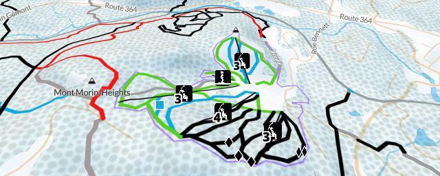 Piste map of the resort Ski Morin Heights