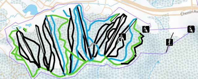 Piste map of the resort Sommet Saint-Sauveur