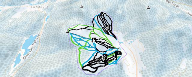 Piste map of the resort Station de ski du Mont Stoneham