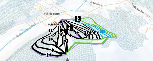 Piste map of the resort Val Neigette