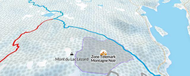 Piste map of the resort Zone Telemark Montagne Noir