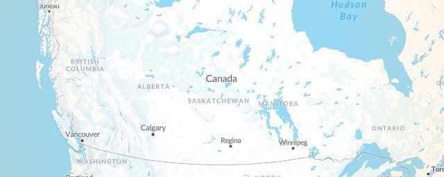 Piste map of the region Saskatchewan