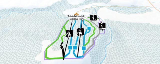 Piste map of the resort Table Mountain Regional Park