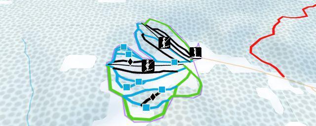 Piste map of the resort The Duck