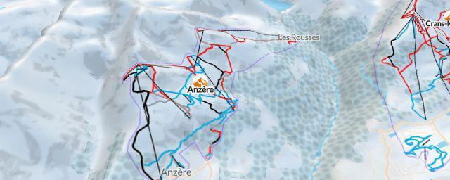 Piste map of the resort Anzère