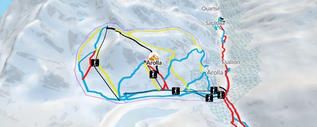 Piste map of the resort Arolla