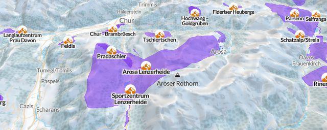 Piste map of the resort Arosa Lenzerheide