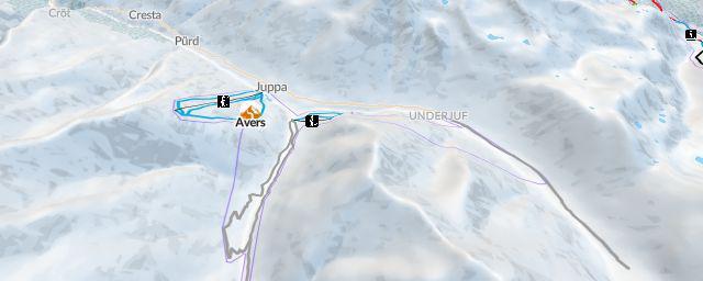 Piste map of the resort Avers