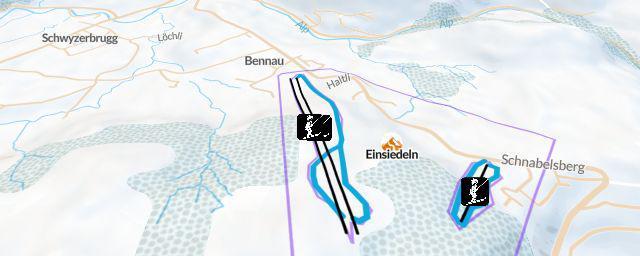 Piste map of the resort Bennau /Einsiedeln