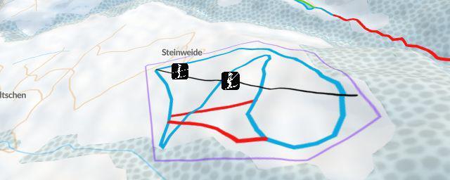 Piste map of the resort Faltschen