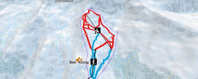 Piste map of the resort Biel - Kinzig