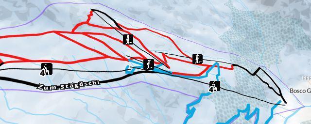 Piste map of the resort Bosco Gurin – Grossalp