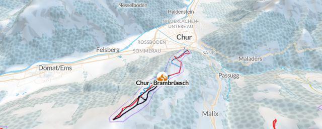 Piste map of the resort Brambrüesch