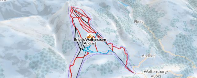 Piste map of the resort Brigels-Waltensburg-Andiast