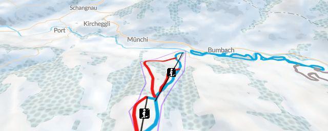 Piste map of the resort Bumbach