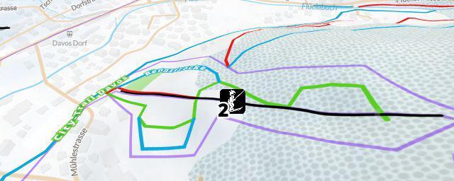 Piste map of the resort Bündalift – Davos