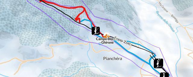 Piste map of the resort Campo Blenio - Ghirone