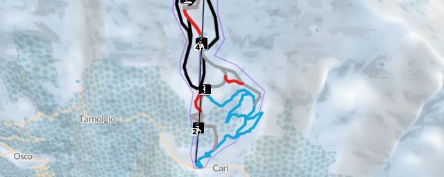 Piste map of the resort Carì