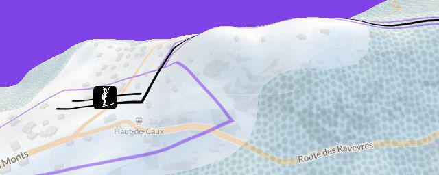 Piste map of the resort Caux