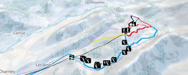 Piste map of the resort Charmey