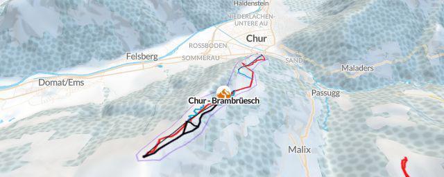 Piste map of the resort Chur - Brambrüesch