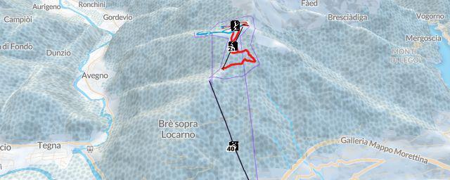 Piste map of the resort Cimetta