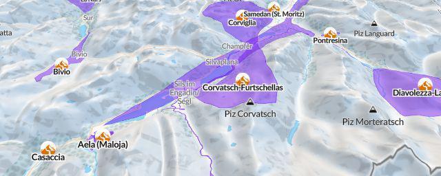 Piste map of the resort Corvatsch-Furtschellas