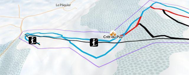 Piste map of the resort Crêt-du-Puy